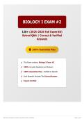 Biology I Exam -2 120&plus; &lpar;2025-2026 Full Exam Kit&rpar; Solved Q&A   Correct & Verified Answers