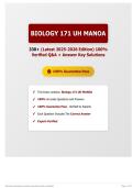 Biology 171 UH MANOA 330&plus; &lpar;Latest 2025-2026 Edition&rpar; 100&percnt; Verified Q&A &plus; Answer Key Solutions