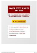 Baylor Scott & White EKG test 20&plus; &lpar;Latest 2025-2026 Edition&rpar; 100&percnt; Verified Q&A &plus; Answer Key Solutions