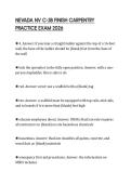 NEVADA NV C-3B FINISH CARPENTRY PRACTICE EXAM 2026