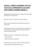 NEVADA A GENERAL ENGINEERING PRACTICE EXAM 2026 COMPREHENSIVE EXAM SCRIPT WITH CORRECT ANSWERS GRADED A&plus;