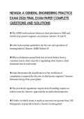 NEVADA A GENERAL ENGINEERING PRACTICE EXAM 2026 FINAL EXAM PAPER COMPLETE QUESTIONS AND SOLUTIONS
