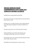 NEVADA BUNDLED EXAMS COMPREHENSIVE STUDY GUIDE 2026 COMPLETE ANSWERS ACCURATE