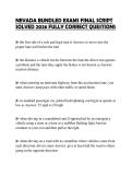 NEVADA BUNDLED EXAMS FINAL SCRIPT SOLVED 2026 FULLY CORRECT QUESTIONS