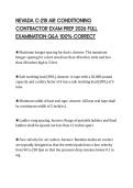 NEVADA C-21B AIR CONDITIONING CONTRACTOR EXAM PREP 2026 FULL EXAMINATION Q&A 100&percnt; CORRECT