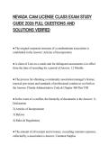 NEVADA CAM LICENSE CLASS EXAM STUDY GUIDE 2026 FULL QUESTIONS AND SOLUTIONS VERIFIED