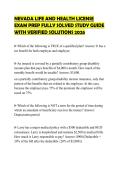 NEVADA LIFE AND HEALTH LICENSE EXAM PREP FULLY SOLVED STUDY GUIDE WITH VERIFIED SOLUTIONS 2026