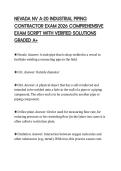 NEVADA NV A-20 INDUSTRIAL PIPING CONTRACTOR EXAM 2026 COMPREHENSIVE EXAM SCRIPT WITH VERIFIED SOLUTIONS GRADED A&plus;