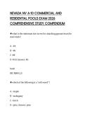 NEVADA NV A-10 COMMERCIAL AND RESIDENTIAL POOLS EXAM 2026 COMPREHENSIVE STUDY COMPENDIUM
