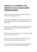NEVADA NV A-10 COMMERCIAL AND RESIDENTIAL POOLS EXAM 2026 MASTER PREPARATION MANUAL