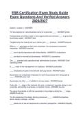 ESB Certification Exam Study Guide Exam Questions And Verified Answers  2026&sol;2027