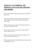 NEVADA NV A-10 COMMERCIAL AND RESIDENTIAL POOLS EXAM 2026 QUESTIONS AND ANSWERS