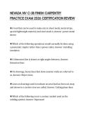 NEVADA NV C-3B FINISH CARPENTRY PRACTICE EXAM 2026 CERTIFICATION REVIEW