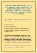 NCLE ADVANCED CERTIFICATION ACTUAL EXAM PREP TEST BANK ALL QUESTIONS AND CORRECT DETAILED ANSWERS WITH RATIONALES ALREADY A GRADED WITH EXPERT FEEDBACK &vert;CURRENTLY TESTING &vert; NEW AND REVISED