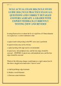 NCLE ACTUAL EXAM 2026 &vert;NCLE STUDY GUIDE 2026 &vert; NCLE PRACTICE EXAM ALL QUESTIONS AND CORRECT DETAILED ANSWERS ALREADY A GRADED WITH EXPERT FEEDBACK &vert;CURRENTLY TESTING &vert;NEW AND REVISED