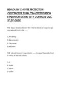 NEVADA NV C-41 FIRE PROTECTION CONTRACTOR EXAM 2026 CERTIFICATION EVALUATION EXAMS WITH COMPLETE Q&A STUDY GUIDE