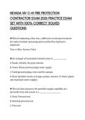 NEVADA NV C-41 FIRE PROTECTION CONTRACTOR EXAM 2026 PRACTICE EXAM SET WITH 100&percnt; CORRECT SOLVED QUESTIONS