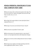 NEVADA RESIDENTIAL REMODELING B7 EXAM 2026 COMPLETE STUDY GUIDE
