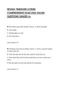NEVADA TIMESHARE LICENSE COMPREHENSIVE EXAM 2026 SOLVED QUESTIONS GRADED A&plus;