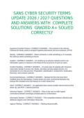 SANS CYBER SECURITY TERMS UPDATE 2026&period;docx
