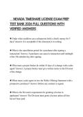 NEVADA TIMESHARE LICENSE EXAM PREP TEST BANK 2026 FULL QUESTIONS WITH VERIFIED ANSWERS