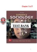 Test Bank for Experience Sociology&comma; 5th Edition &lpar;2024&rpar; &ndash; PDF &vert; David Croteau&comma; William Hoynes & Tara Stamm