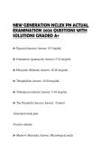 NEW GENERATION NCLEX PN ACTUAL EXAMINATION 2026 QUESTIONS WITH SOLUTIONS GRADED A&plus;