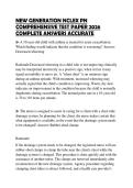 NEW GENERATION NCLEX PN COMPREHENSIVE TEST PAPER 2026 COMPLETE ANSWERS ACCURATE