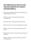 NEW GENERATION NCLEX PRACTICE STUDY GUIDE 2026 QUESTIONS WITH COMPLETE SOLUTIONS GRADED A&plus;