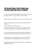 RTF BLOCK FINAL STUDY GUIDE 2026 SOLVED QUESTIONS FULLY CORRECT