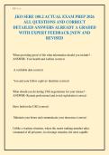 JKO SERE 100&period;2 ACTUAL EXAM PREP 2026 ALL QUESTIONS AND CORRECT DETAILED ANSWERS ALREADY A GRADED WITH EXPERT FEEDBACK &vert;NEW AND REVISED
