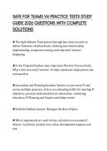 SAFE FOR TEAMS V6 PRACTICE TESTS STUDY GUIDE 2026 QUESTIONS WITH COMPLETE SOLUTIONS