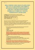 RHIA CERTIFICATION MOCK EXAMINATION 2026 ACTUAL QUESTIONS AND CORRECT DETAILED ANSWERS WITH RATIONALES ALREADY A GRADED WITH EXPERT FEEDBACK &vert;2 CURRENTLY TESTING VERSIONS&vert;NEW AND REVISED