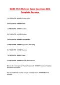 NURS 1145 Midterm Exam Questions With Complete Answers 