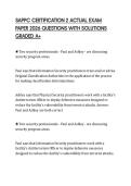 SAPPC CERTIFICATION 2 ACTUAL EXAM PAPER 2026 QUESTIONS WITH SOLUTIONS GRADED A&plus;