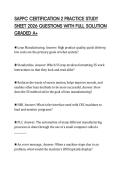 SAPPC CERTIFICATION 2 PRACTICE STUDY SHEET 2026 QUESTIONS WITH FULL SOLUTION GRADED A&plus;