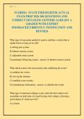 FLORIDA STATE FIREFIGHTER ACTUAL EXAM PREP 2026 200 QUESTIONS AND CORRECT DETAILED ANSWERS ALREADY A GRADED WITH EXPERT FEEDBACK&vert;CURRENTLY TESTING &vert;NEW AND REVISED