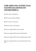 SCRIBE AMERICA FINAL OUTPATIENT ACTUAL EXAM PAPER 2026 QUESTIONS WITH SOLUTIONS GRADED A&plus;