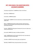 HFT 1000 EXAM 2 FSU QUESTIONS WITH ACCURATE ANSWERS 