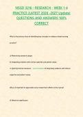 NSGD 3216 - RESEARCH - WEEK 1-4 PRACTICE &lbrace;LATEST 2026 -2027 Update&rcub; QUESTIONS AND ANSWERS 100&percnt; CORRECT