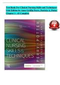 Test Bank for Clinical Nursing Skills and Techniques&comma; 11th Edition by Anne Griffin Perry&comma; Patricia A&period; Potter&comma; Wendy R&period; Ostendorf & Nancy Laplante &vert; ISBN&colon; 9780443107184 &vert; Chapters 1-43  