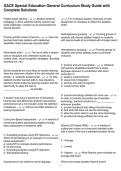 GACE Special Education General Curriculum Study Guide with Complete Solutions