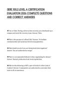 SERE 100&period;2 LEVEL A CERTIFICATION EVALUATION 2026 COMPLETE QUESTIONS AND CORRECT ANSWER