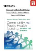 COMMUNITY & PUBLIC HEALTH NURSING&colon; EVIDENCE FOR PRACTICE 4TH EDITION DEMARCO WALSH TEST BANK &ndash; NUR 420 COMPLETE CHAPTERS 1-25 WITH ANSWERS 