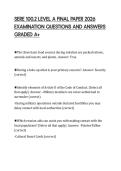 SERE 100&period;2 LEVEL A EXAM SCRIPT 2026 VERIFIED QUESTIONS AND SOLUTIONS
