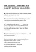SERE 100&period;2 LEVEL A STUDY SHEET 2026 COMPLETE QUESTIONS AND ANSWERS