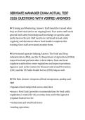 SERVSAFE MANAGER EXAM ACTUAL TEST 2026 QUESTIONS WITH VERIFIED ANSWERS