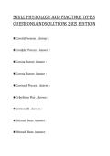 SKULL PHYSIOLOGY AND FRACTURE TYPES QUESTIONS AND SOLUTIONS 2025 EDITION
