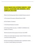 PLS101 &lpar;QUIZ&rpar; CH14&colon; INTEREST GROUPS &vert; 2026 UPDATE &vert; QUESTIONS AND ANSWERS &vert; WITH COMPLETE SOLUTION