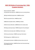 NUR 1055 Medical Terminology Quiz 1 With Complete Solutions 